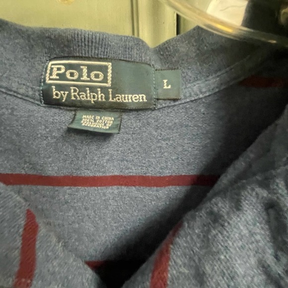 Polo Ralph Lauren striped short sleeve, men’s polo size large - Picture 2 of 3